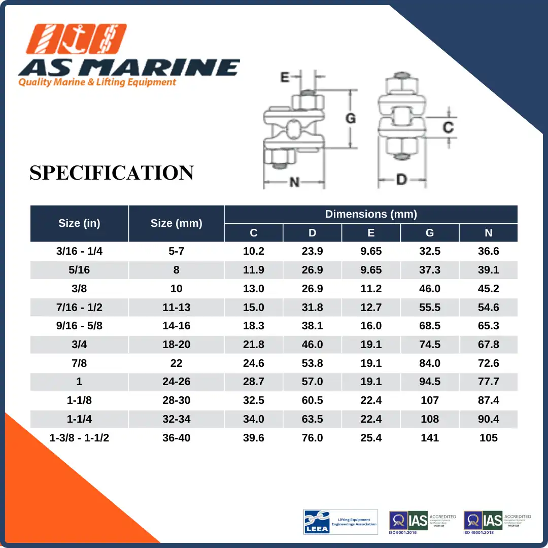 Specification G429 Crosby USA